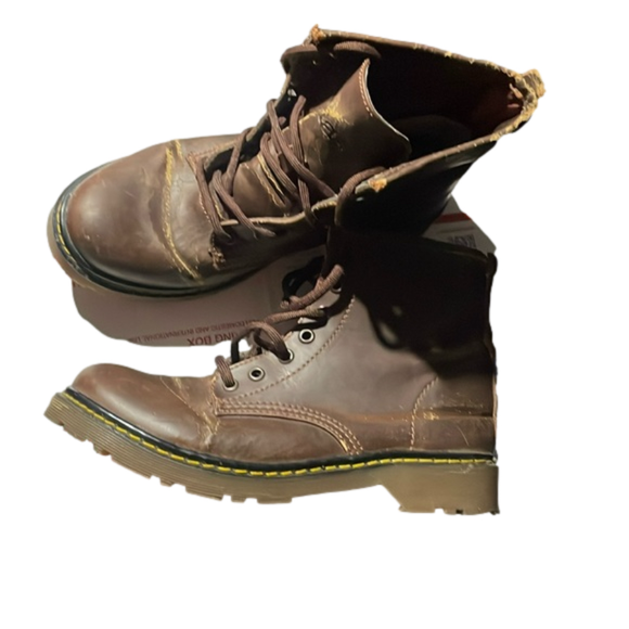 Distressed grunge brown boot Y2K - Picture 1 of 6
